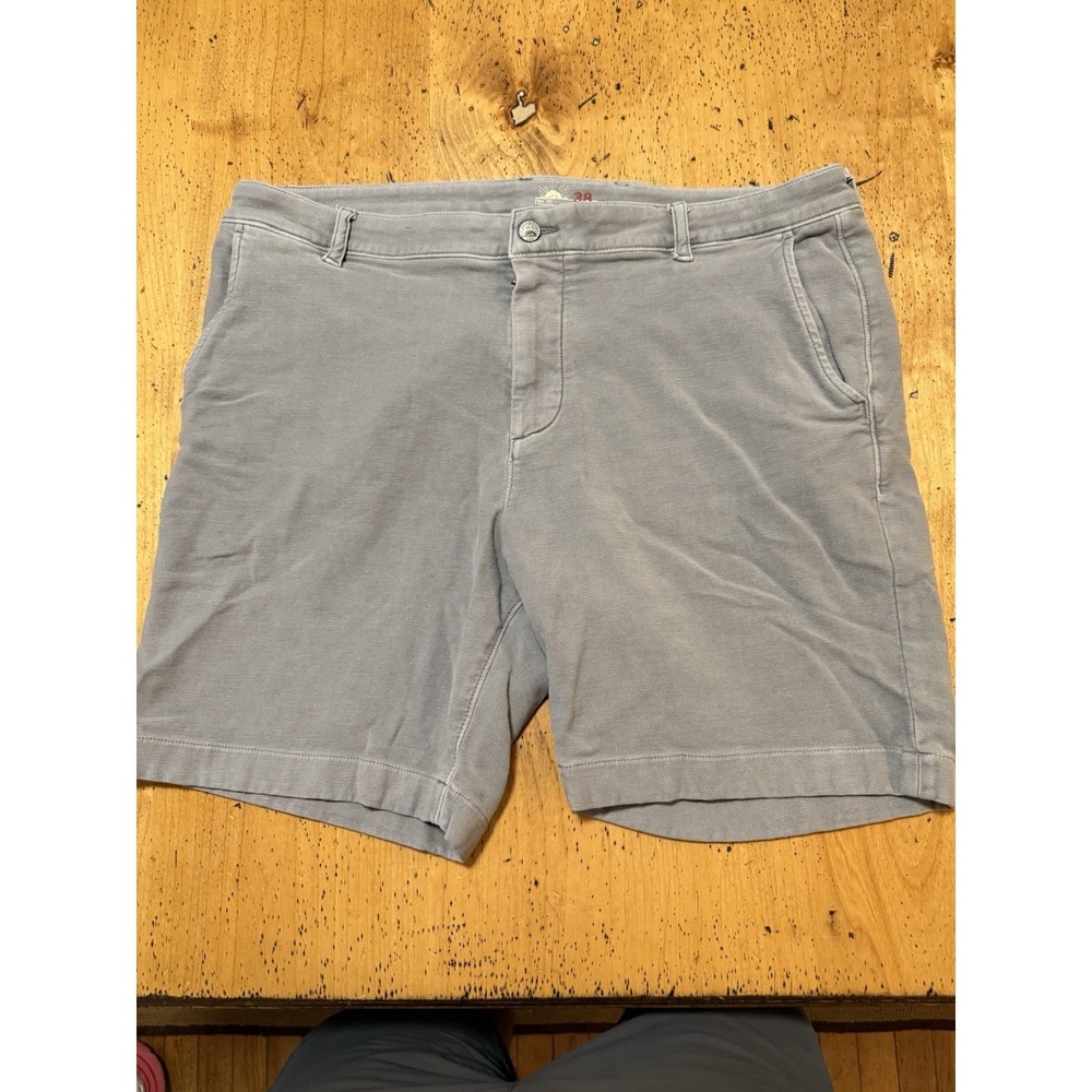 Faherty Chino Shorts Soft‎ Twill Terry Men's Size 38 7" Gray Casual Stretch